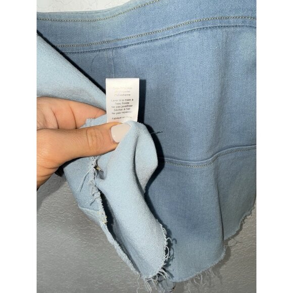 Nomad The Label Top Small Womens Shirt Chambray Denim Button Front Tank 1C - Picture 6 of 8